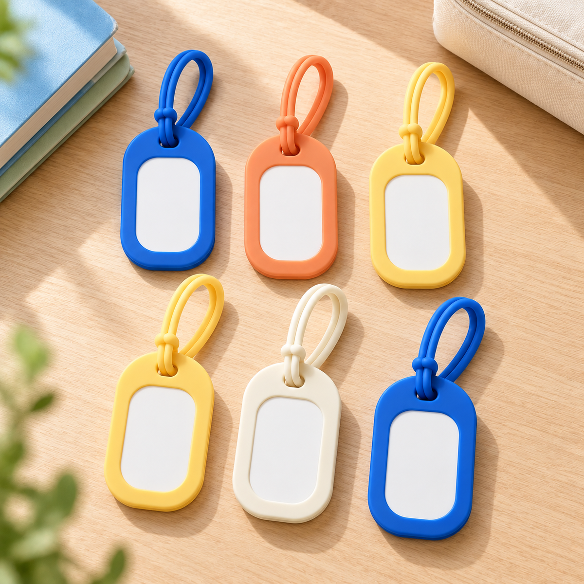 TagTrail Writable Bag Tags — 6 Piece Set — overview