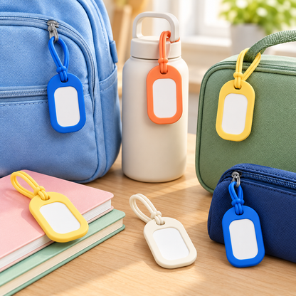 TagTrail Writable Bag Tags — 6 Piece Set — feature