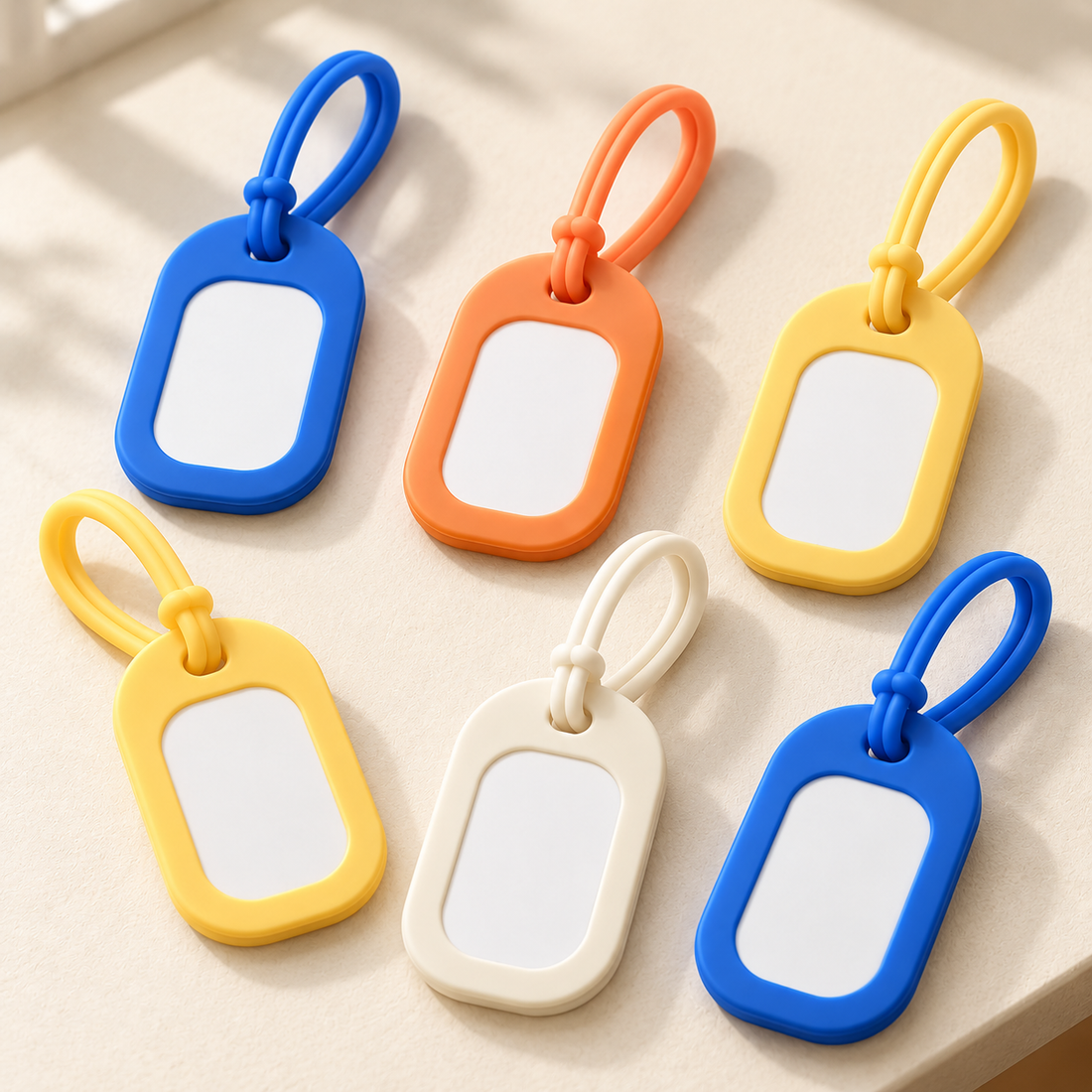 TagTrail Writable Bag Tags — 6 Piece Set — detail